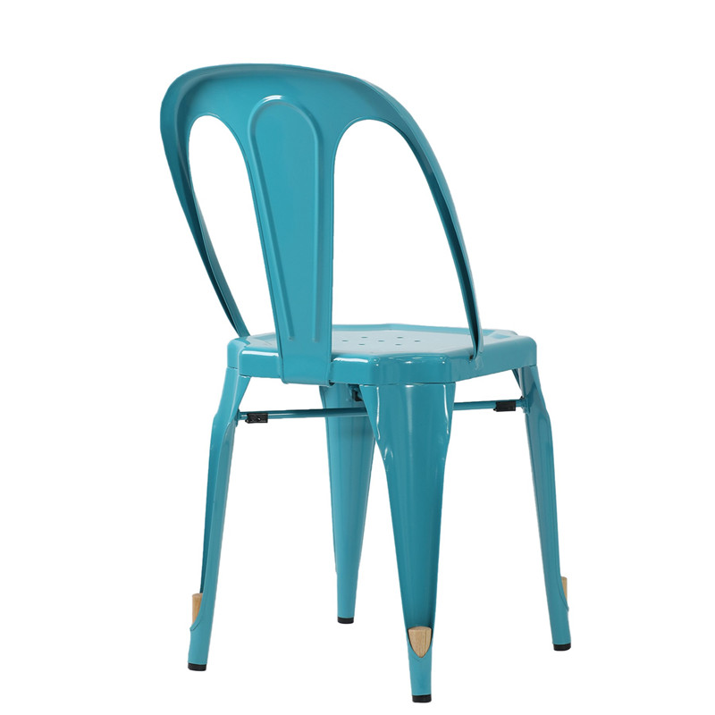 modern blue metal chair